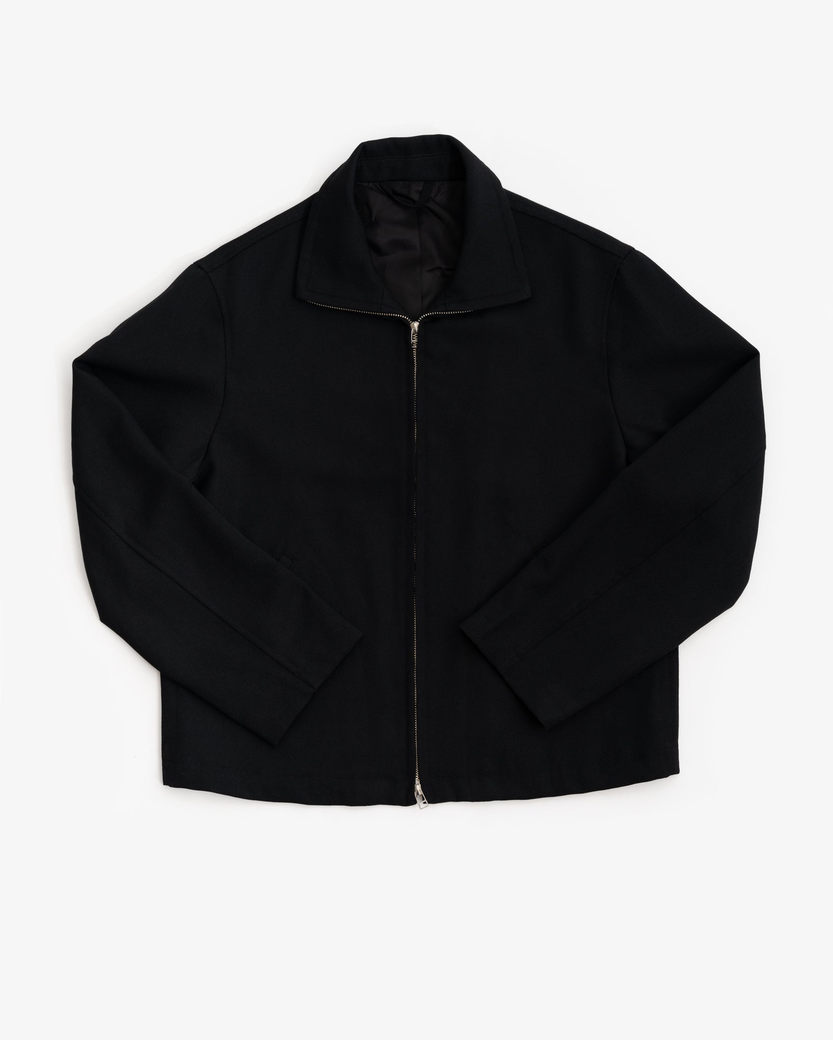 CIRCUIT JACKET - BLACK WOOL GABARDINE