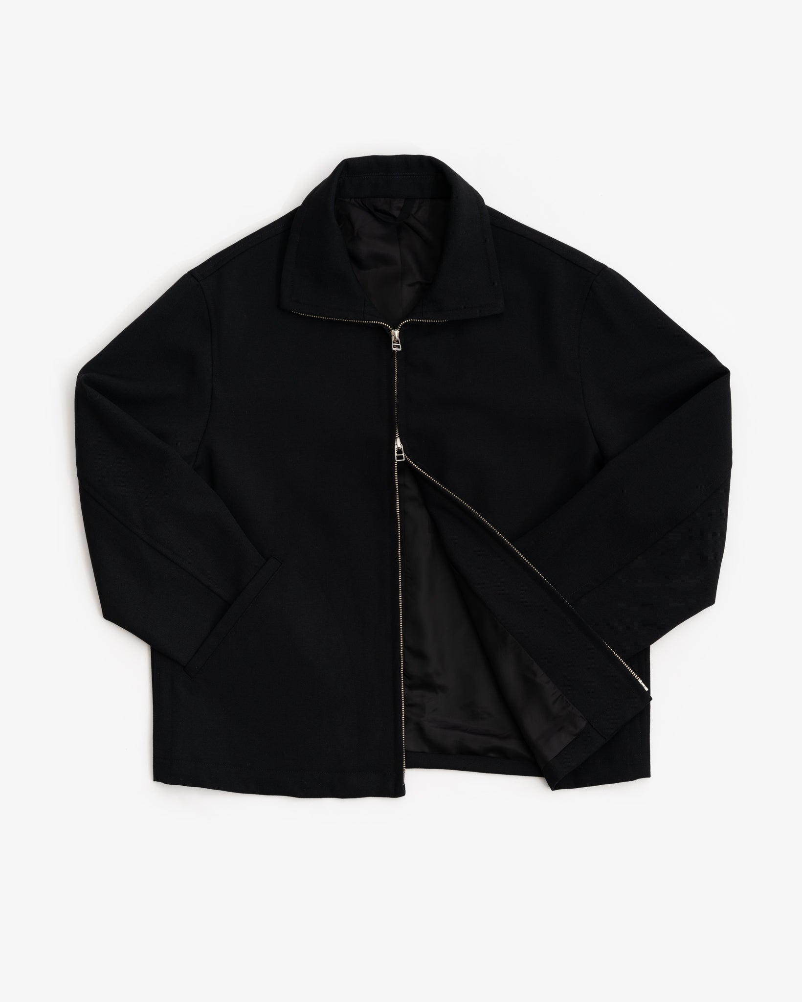 CIRCUIT JACKET - BLACK WOOL GABARDINE