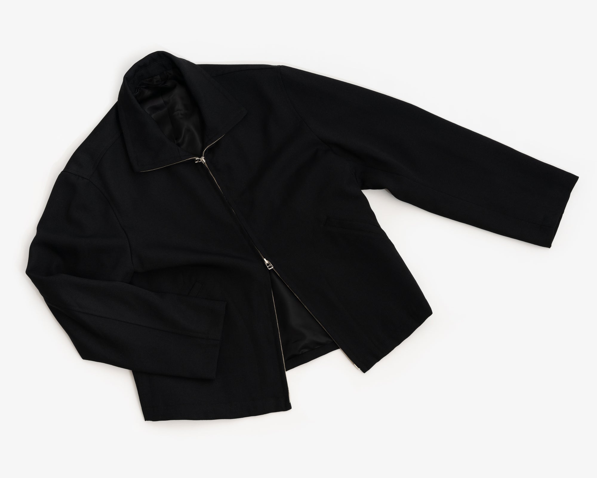 CIRCUIT JACKET - BLACK WOOL GABARDINE