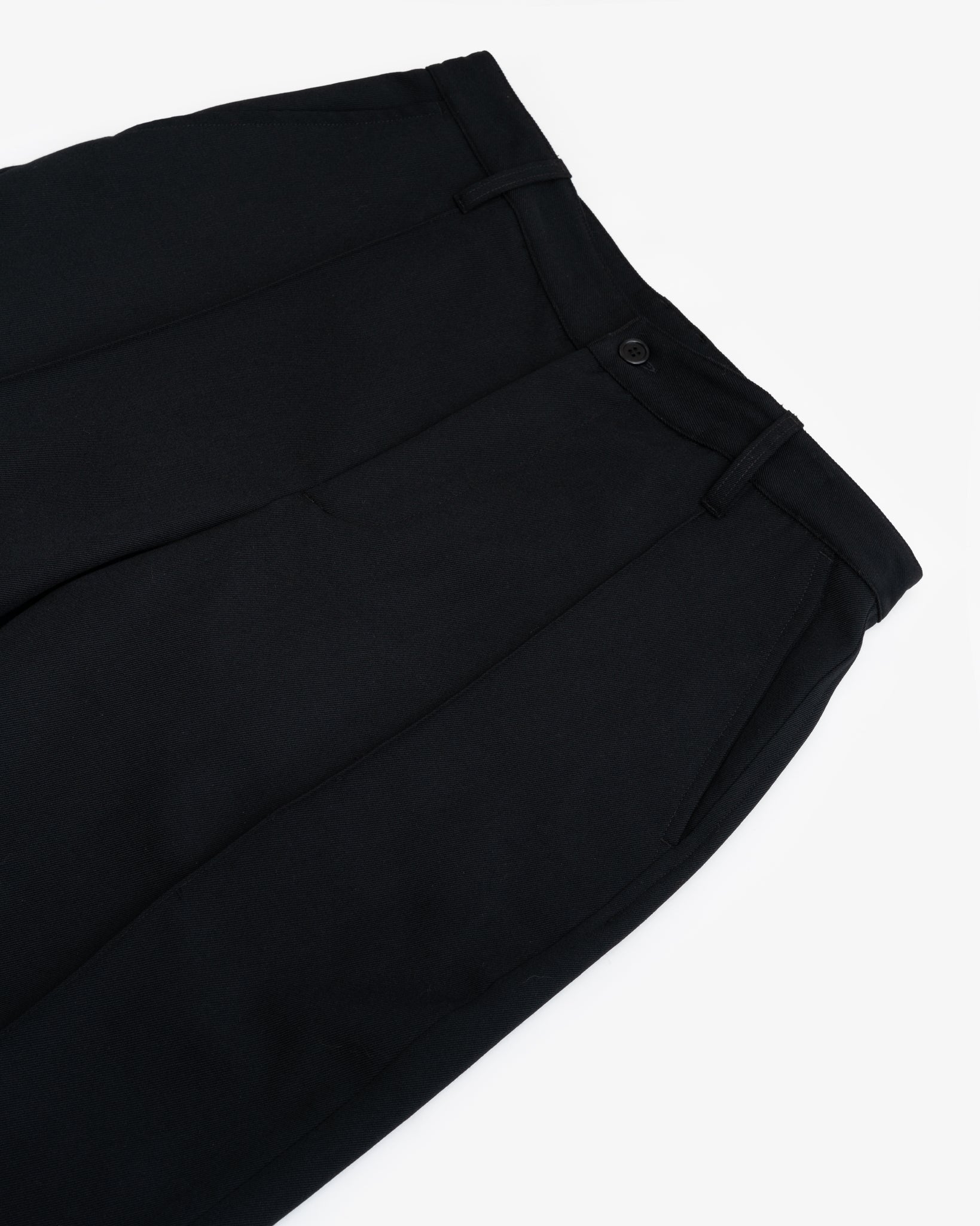 STRAIGHTFORWARD STITCH - BLACK WOOL GABARDINE