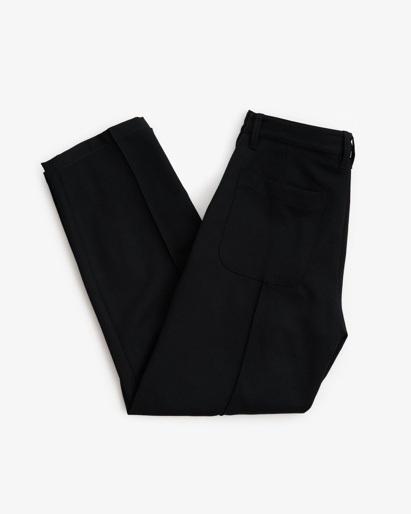 STRAIGHTFORWARD STITCH - BLACK WOOL GABARDINE