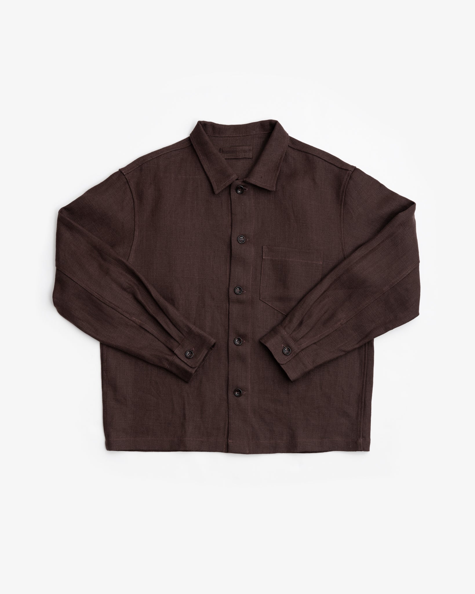 TRAVAIL SHIRT - CHESTNUT BELGIAN LINEN