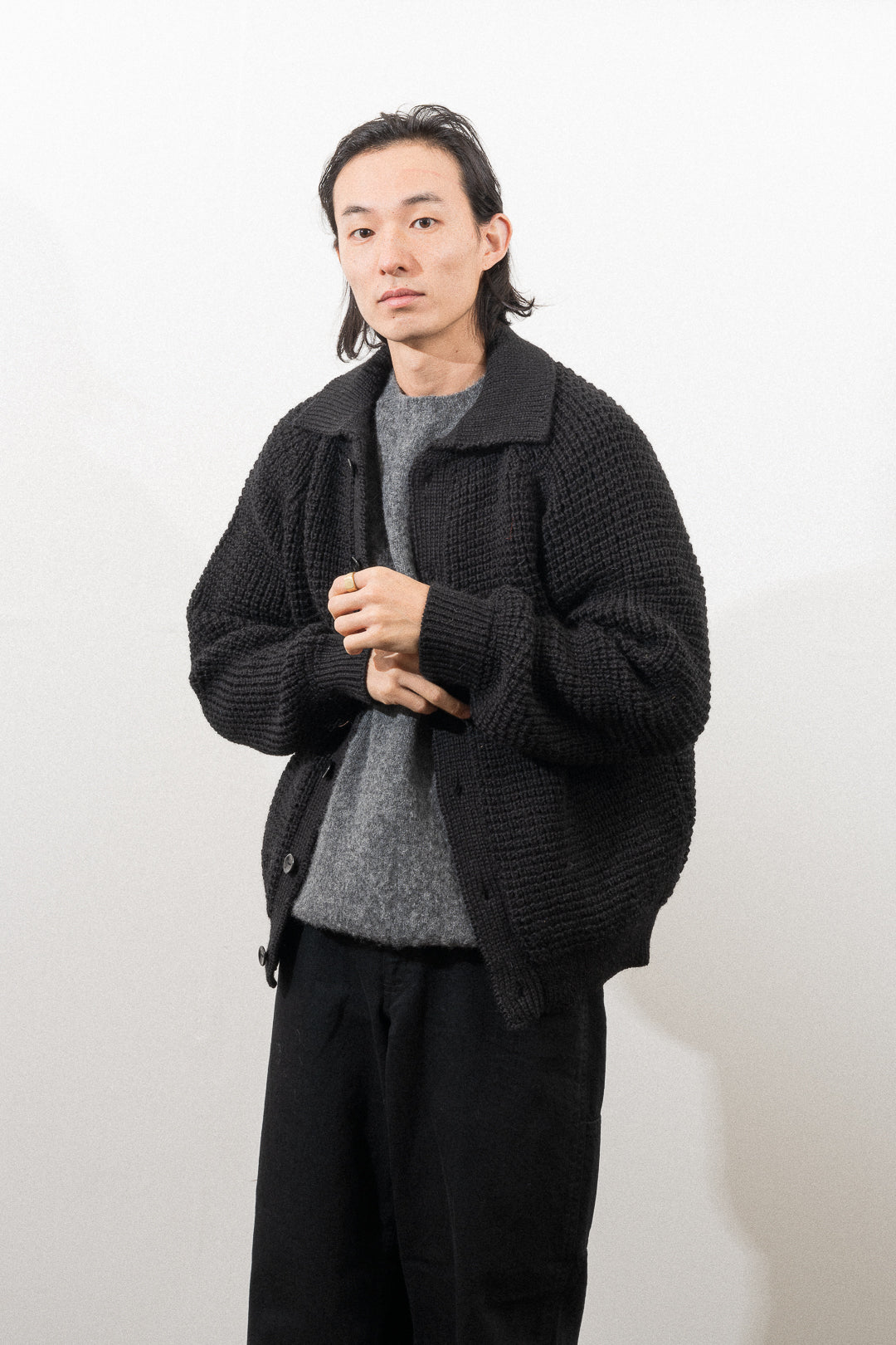 PICTOU CARDIGAN - BLACK