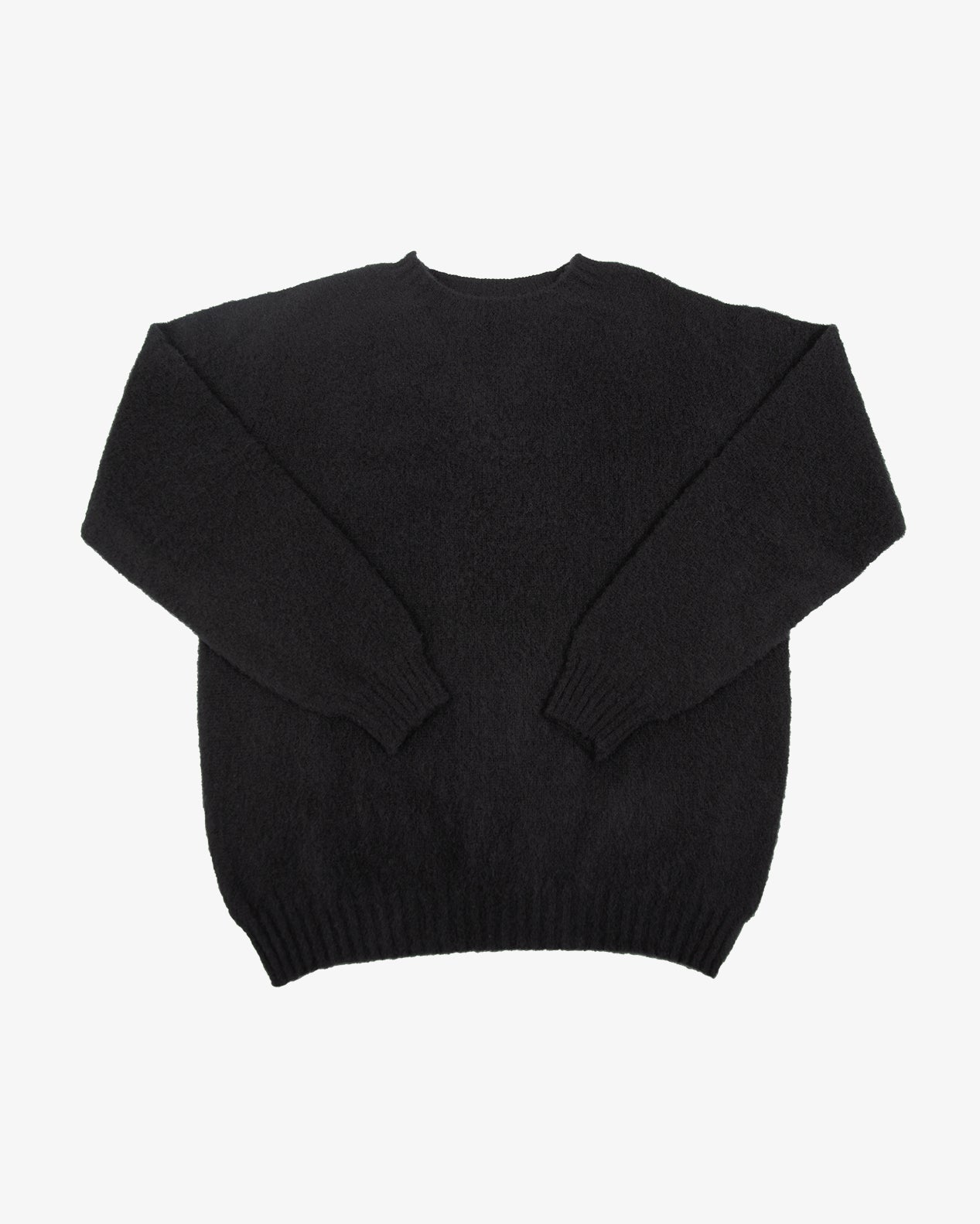 FITZROY SWEATER - DOUBLE BRUSHED BLACK