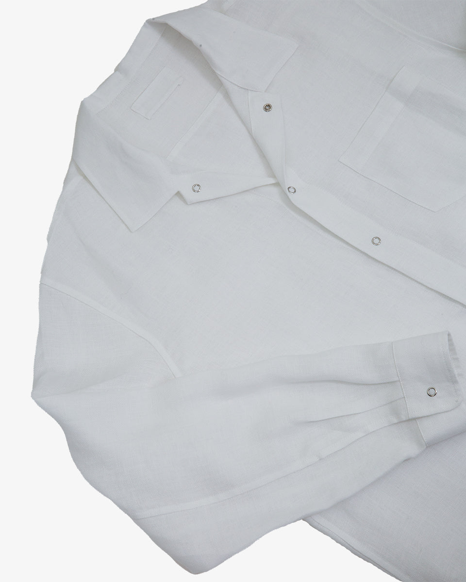 WORKSHOP SHIRT - OPTICAL WHITE LINEN