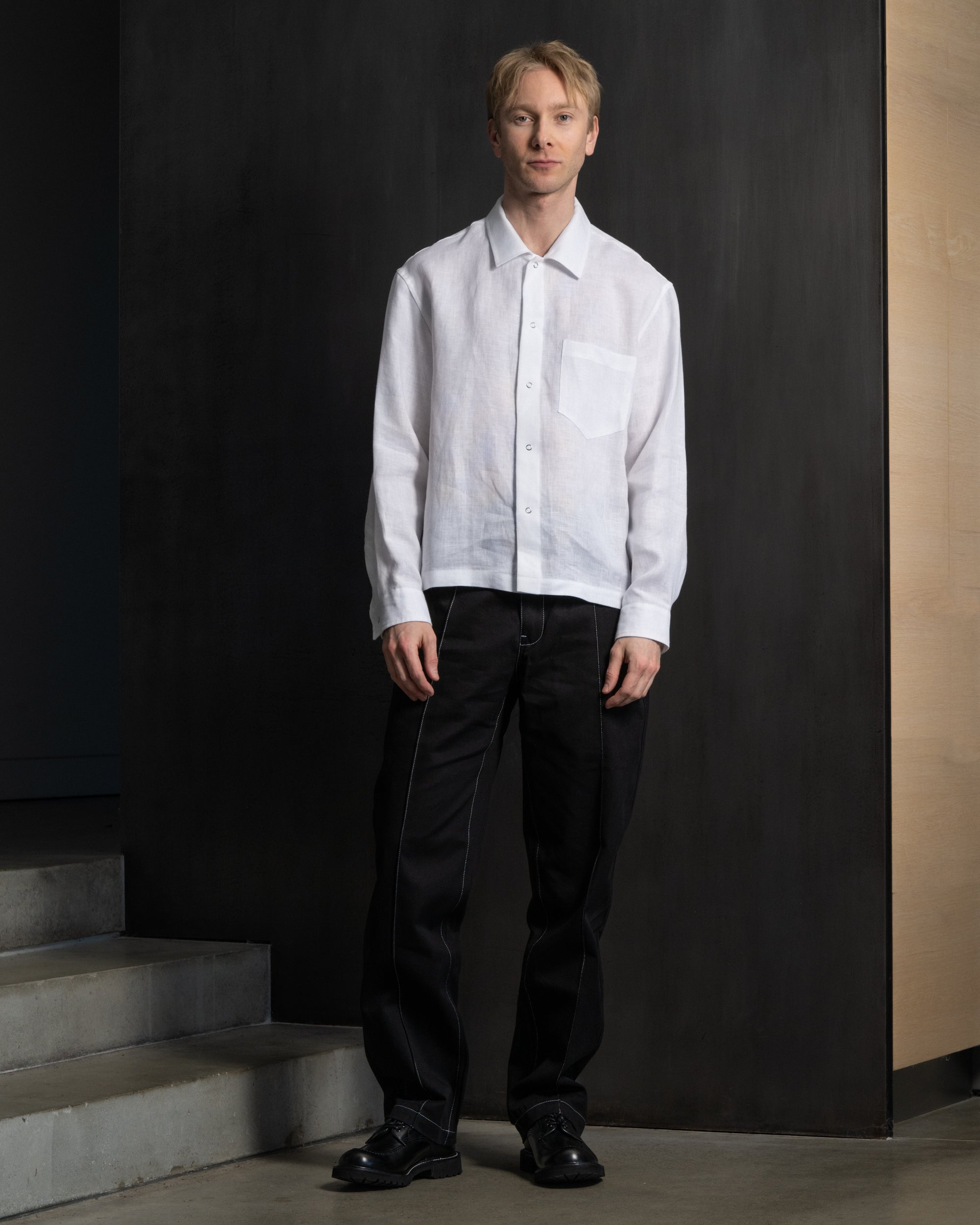 WORKSHOP SHIRT - OPTICAL WHITE LINEN